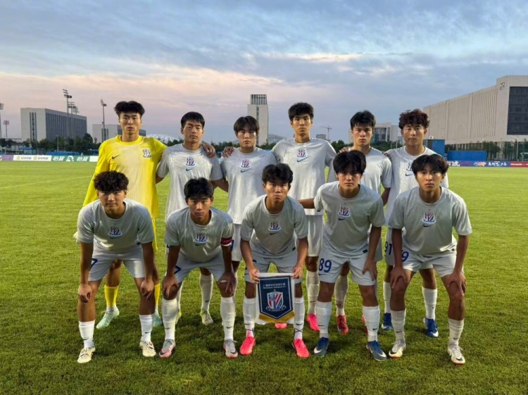 陈金铎小角度抽射 由树杰补射得手 申花U20客场2-1津门虎