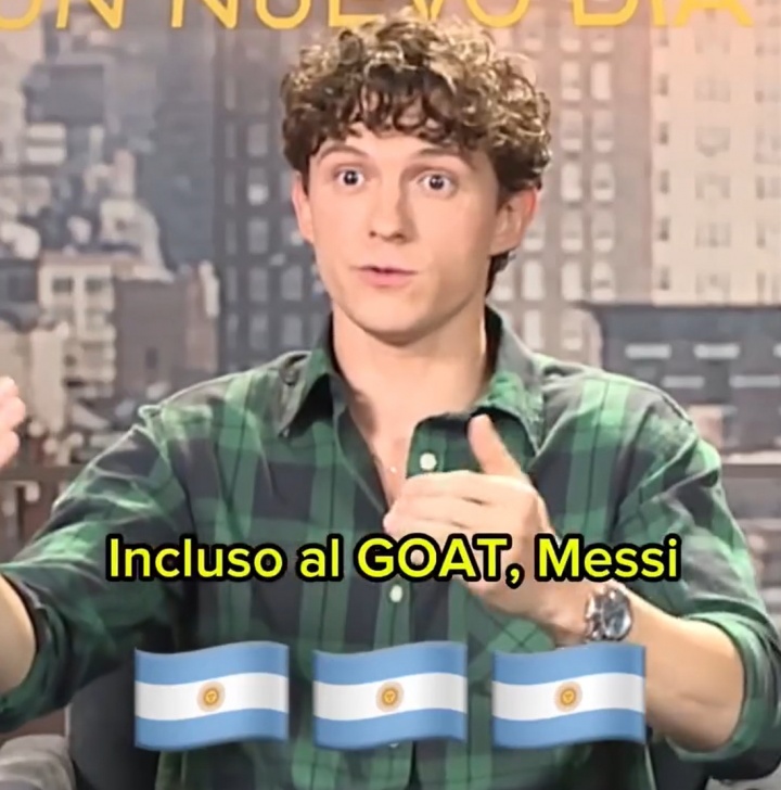 汤姆·赫兰德：梅西是GOAT，合拍蜘蛛侠短片让我感激