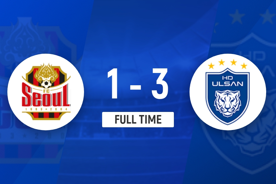 K联赛蔚山现代客场3-1首尔FC 李东炅传射建功